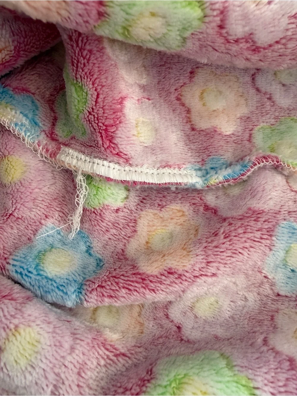 Throwzy by Marlo Lorenz Fleece Hooded Blanket Pink Flowers One Size‎